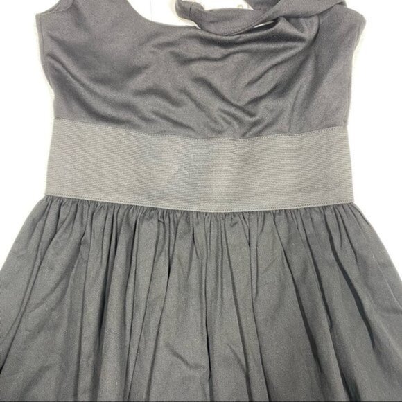 Aqua Sleeveless Black Dress Square Neck Size Small - Picture 3 of 7